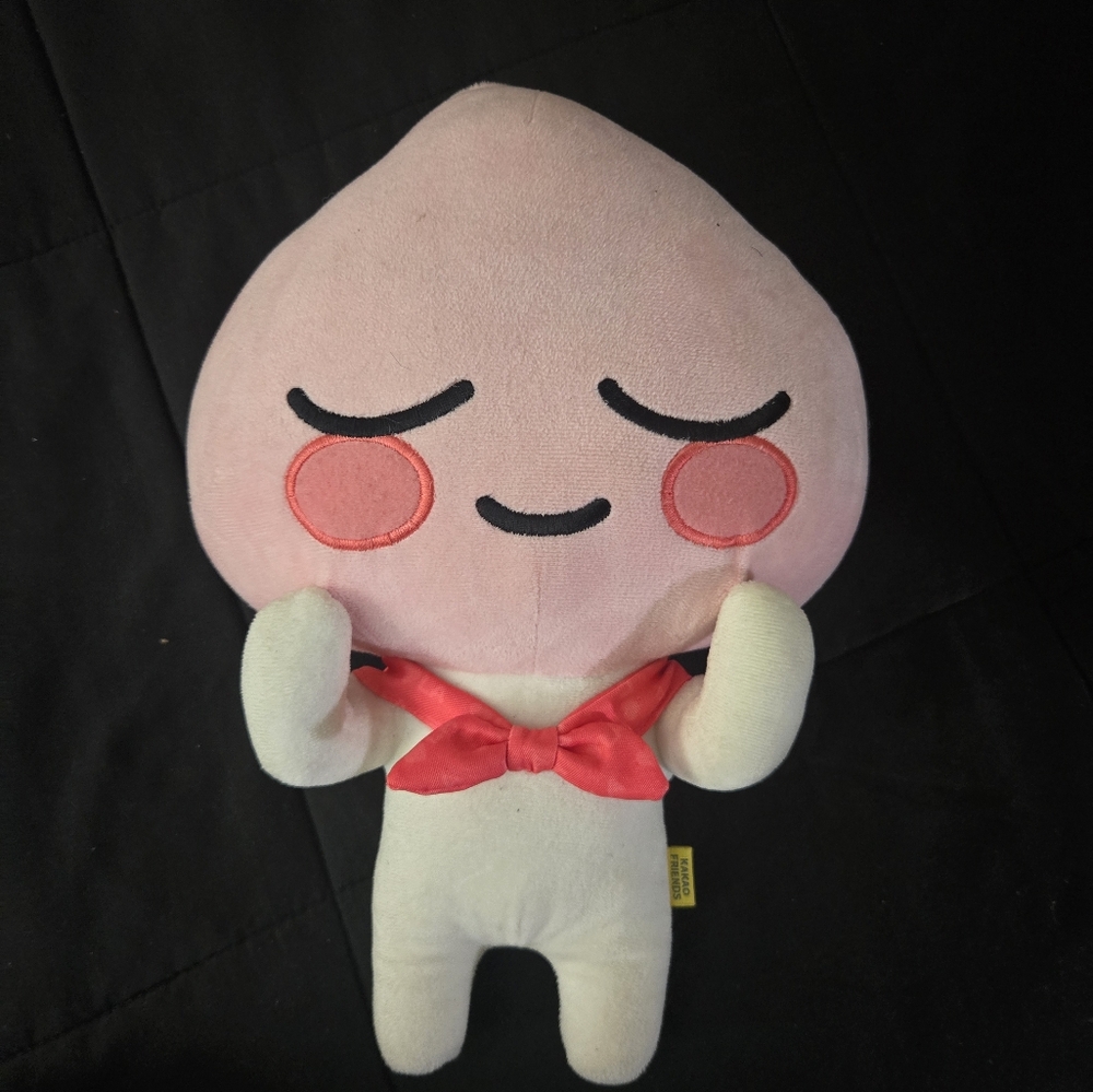 FRIENDS Pink and White Plush with Red Bow
